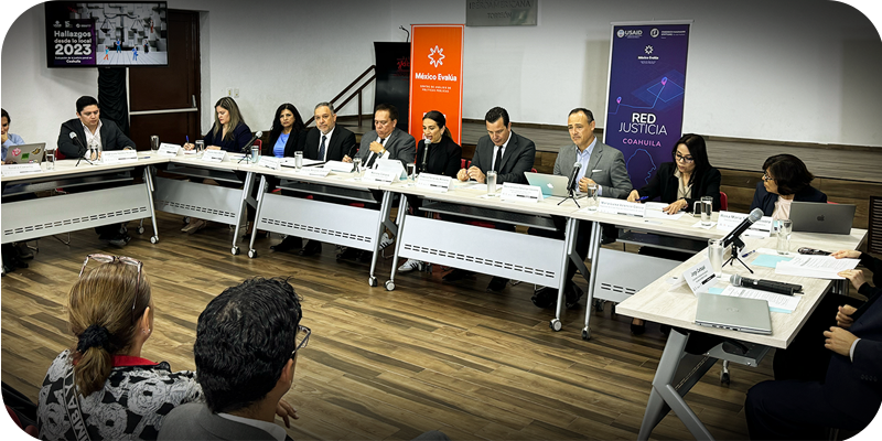 Evaluación de justicia penal con México Evalúa y Red Justicia Coahuila